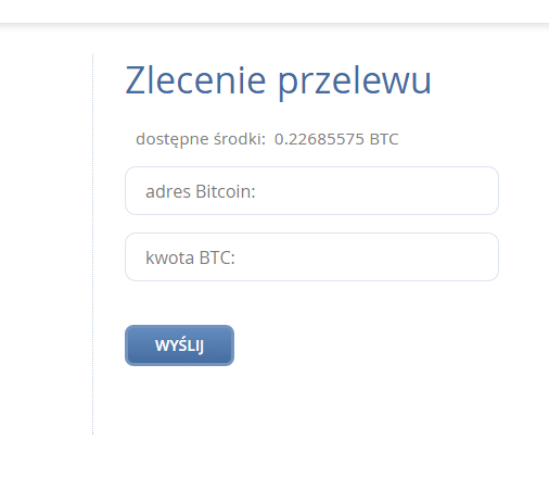 Ciesz się bitcoinami w swoim portfelu lub zleć wypłatę